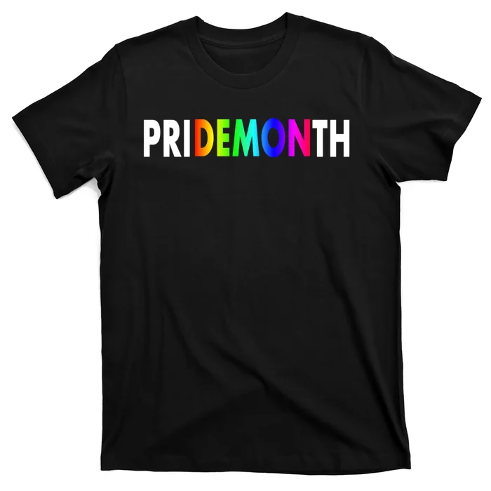 LGBT Pride Month Demon For Gay Pride Month Festival Rainbow T-Shirt