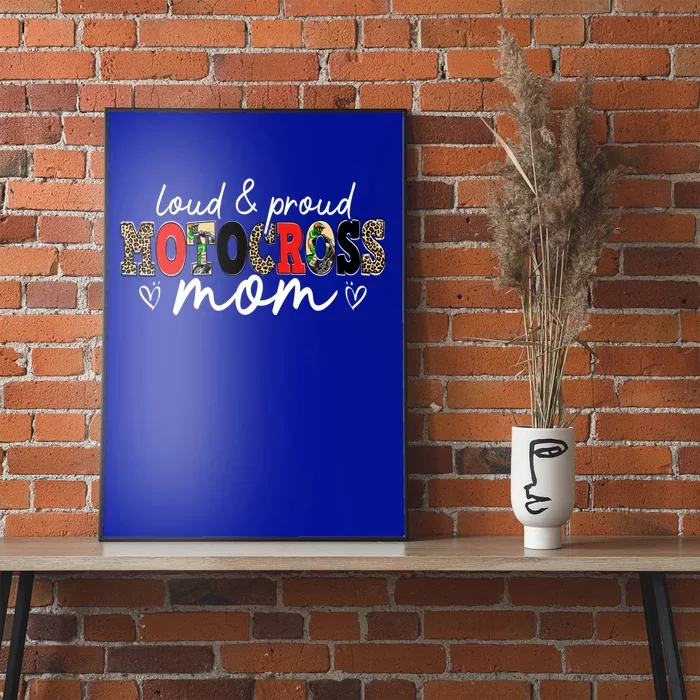 Loud Proud Motocross Mom Leopard Mama Mommy Mother's Day Cool Gift Poster