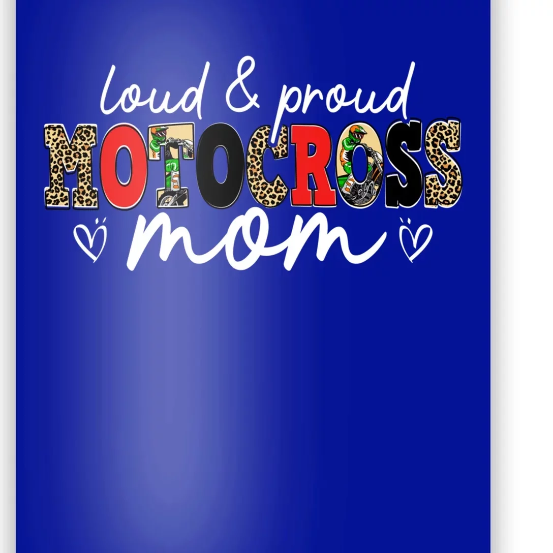 Loud Proud Motocross Mom Leopard Mama Mommy Mother's Day Cool Gift Poster