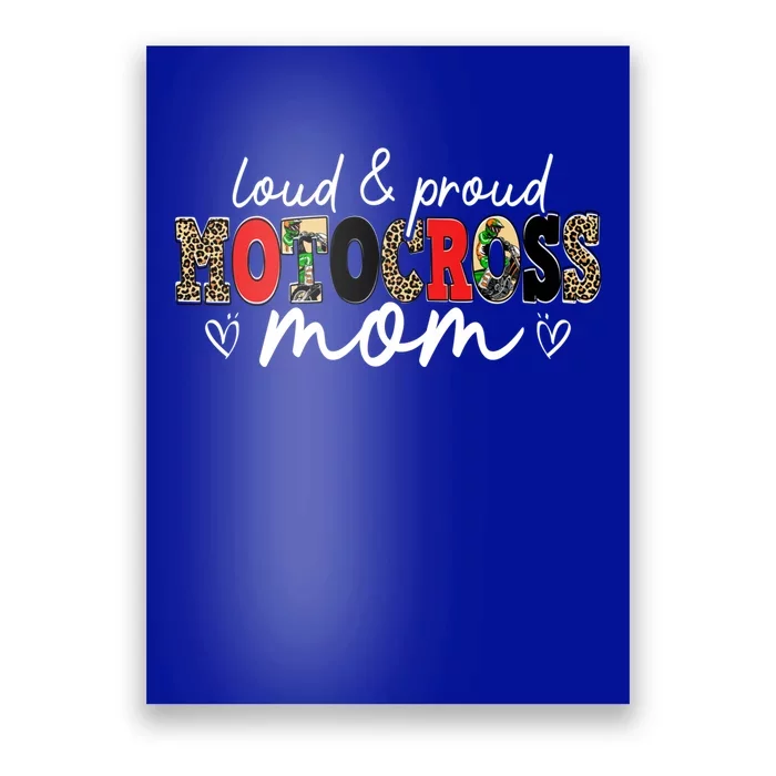 Loud Proud Motocross Mom Leopard Mama Mommy Mother's Day Cool Gift Poster