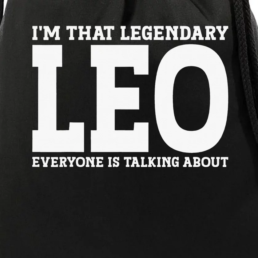 Leo Personal Name Funny Leo Drawstring Bag