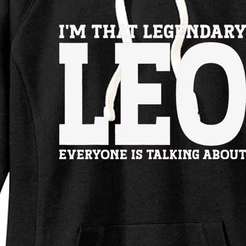 Leo Personal Name Funny Leo Women's Fleece Hoodie