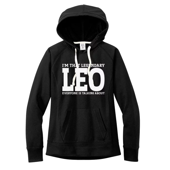 Leo Personal Name Funny Leo Women's Fleece Hoodie