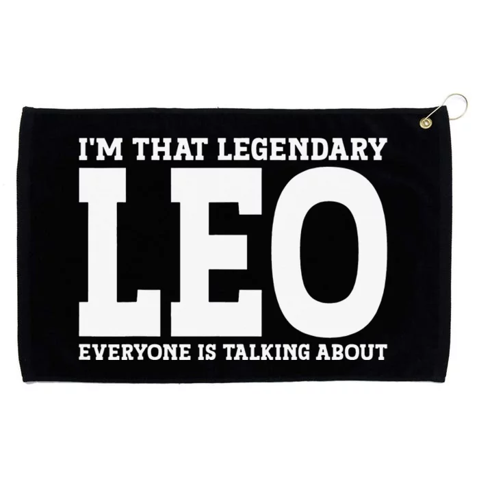 Leo Personal Name Funny Leo Grommeted Golf Towel