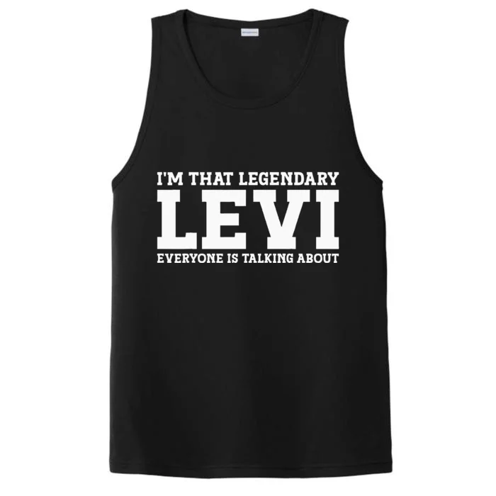 Levi Personal Name Funny Levi Performance Tank