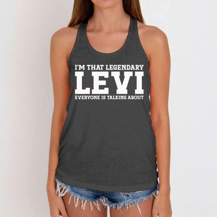 Levi Personal Name Funny Levi Women's Knotted Racerback Tank