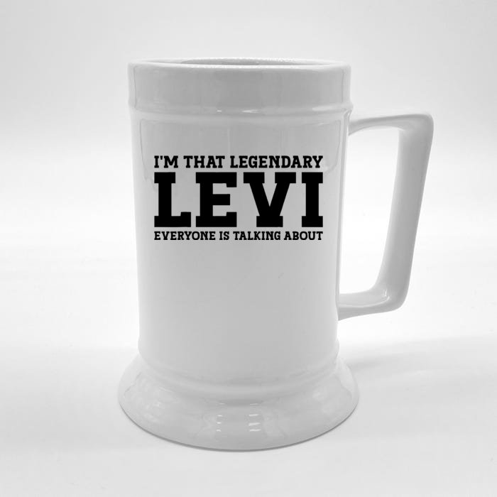 Levi Personal Name Funny Levi Front & Back Beer Stein