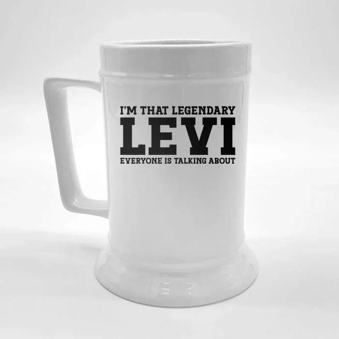 Levi Personal Name Funny Levi Front & Back Beer Stein