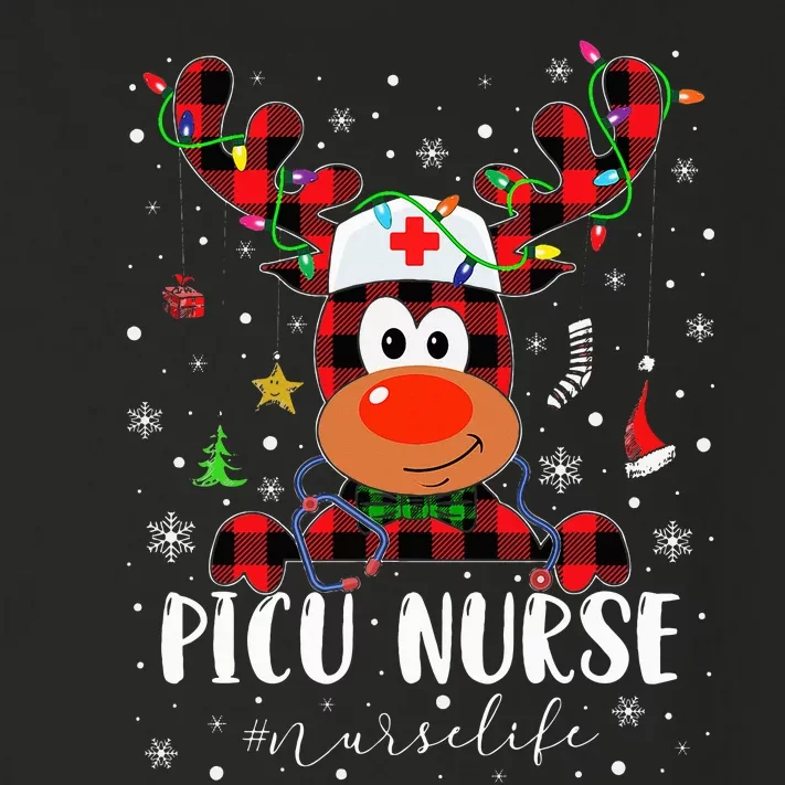 Love Picu Nurse Life Reindeer Nurse Christmas Pajama Xmas Toddler Long Sleeve Shirt