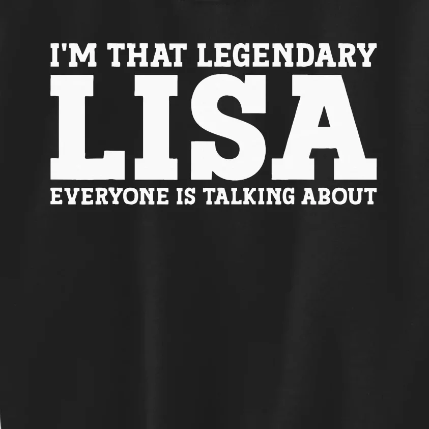 Lisa Personal Name Women Girl Funny Lisa Kids Sweatshirt