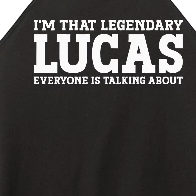 Lucas Personal Name Funny Lucas Women’s Perfect Tri Rocker Tank