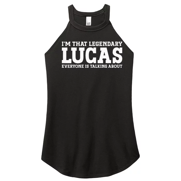 Lucas Personal Name Funny Lucas Women’s Perfect Tri Rocker Tank