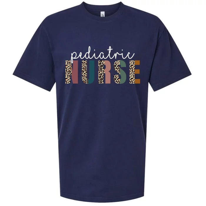 Leopard Pediatric Nurse Nursing Student Nursing School Grad Gift Sueded Cloud Jersey T-Shirt