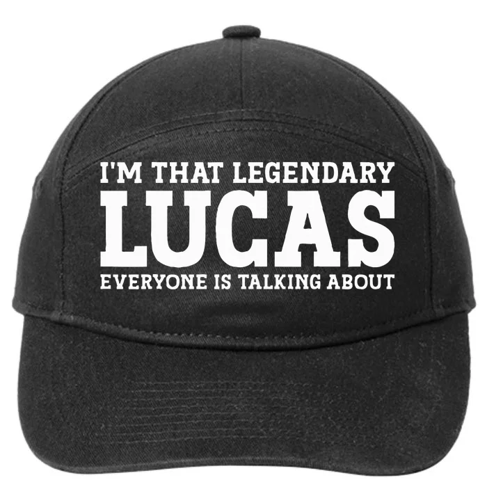 Lucas Personal Name Funny Lucas 7-Panel Snapback Hat