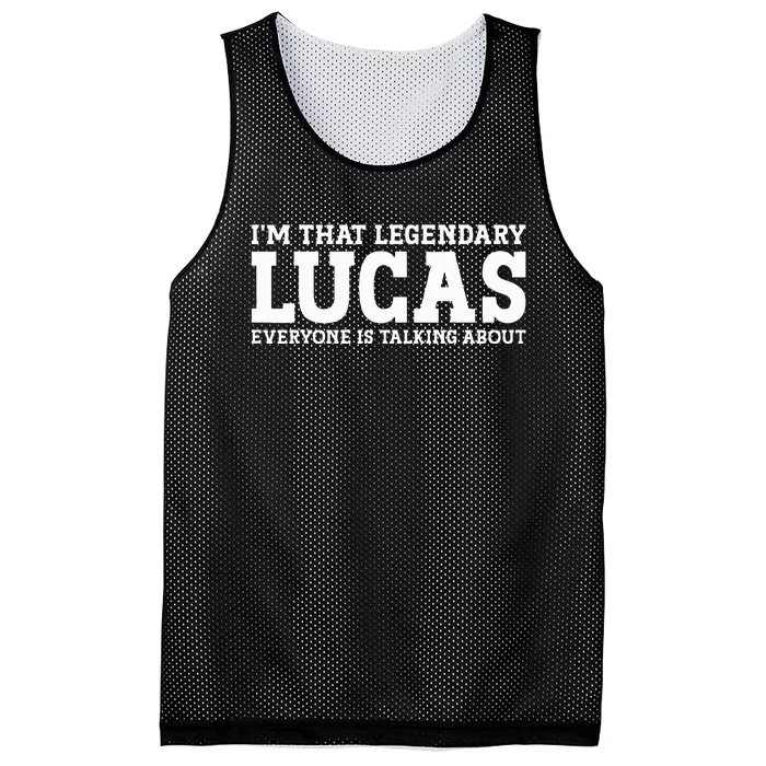 Lucas Personal Name Funny Lucas Mesh Reversible Basketball Jersey Tank