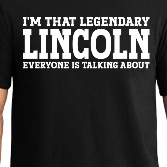 Lincoln Personal Name Funny Lincoln Gift Pajama Set