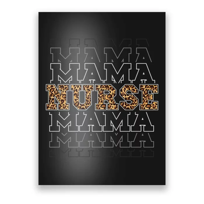 Leopard Print Nurse Mama Boho Poster