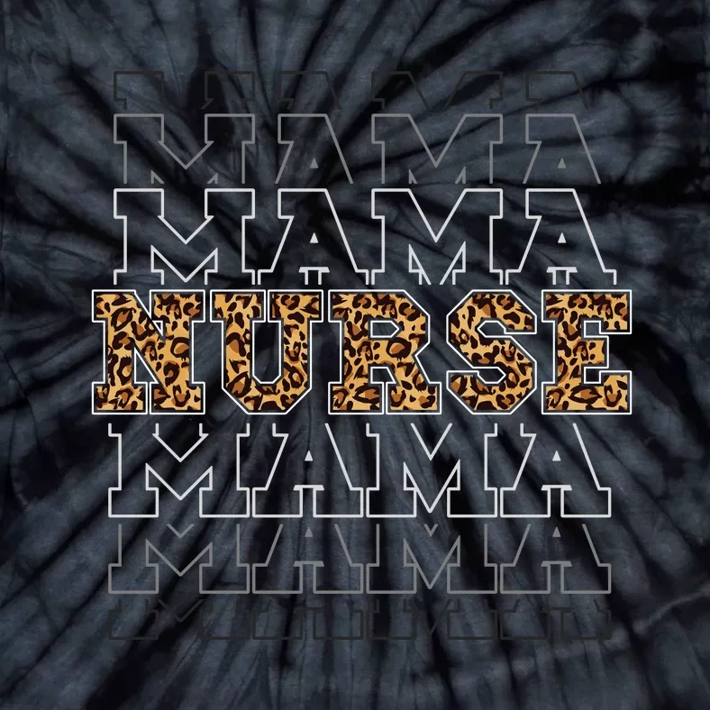 Leopard Print Nurse Mama Boho Tie-Dye T-Shirt