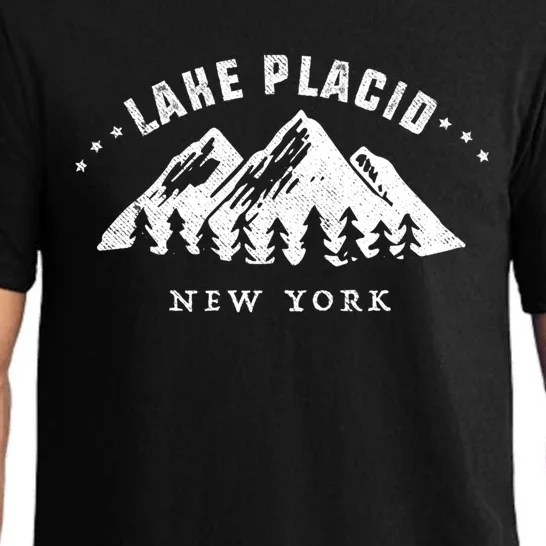 Lake Placid New York Outdoors Adventure Mountain Graphic Gift Pajama Set