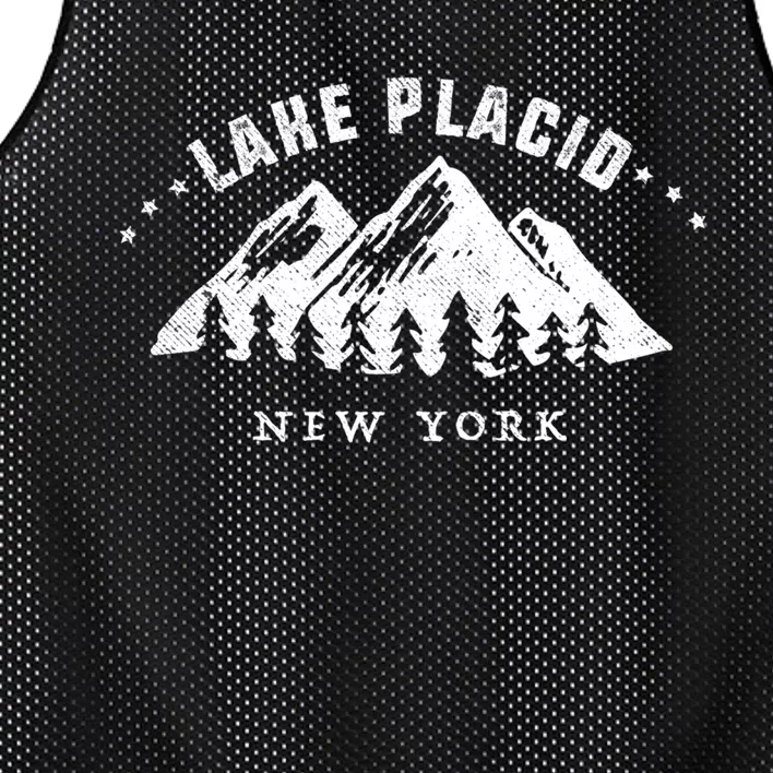 Lake Placid New York Outdoors Adventure Mountain Graphic Gift Mesh Reversible Basketball Jersey Tank