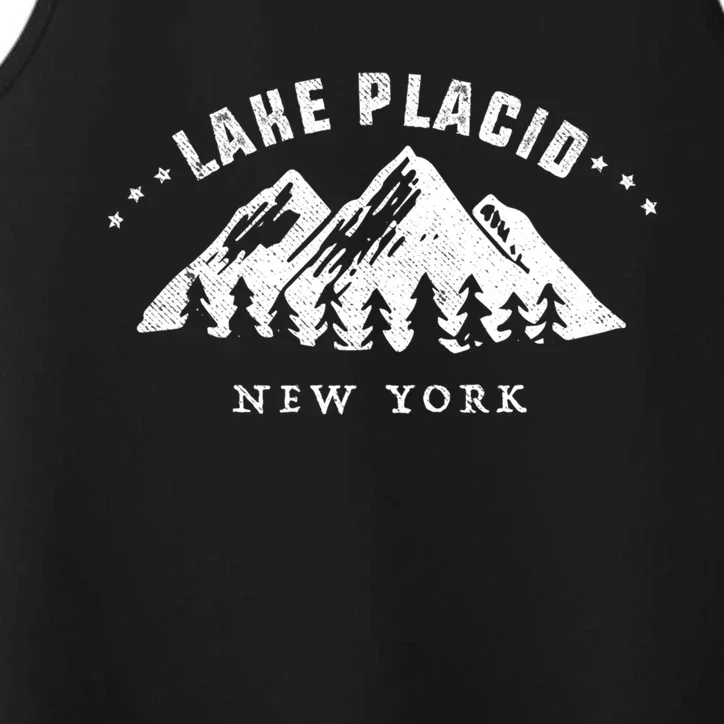 Lake Placid New York Outdoors Adventure Mountain Graphic Gift Performance Tank