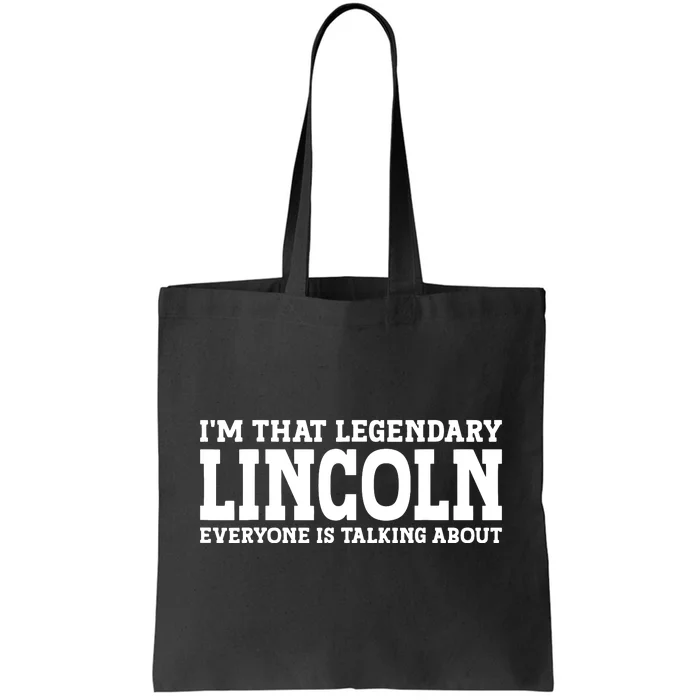 Lincoln Personal Name Funny Lincoln Tote Bag