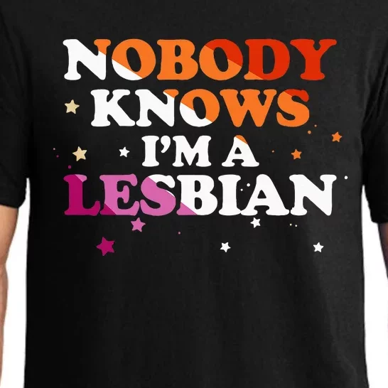 Lgbt Pride Nobody Knows IM A Lesbian Pajama Set