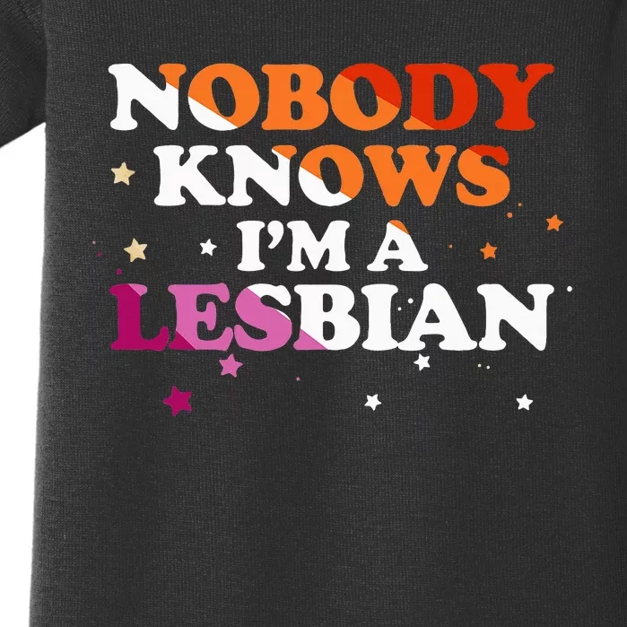 Lgbt Pride Nobody Knows IM A Lesbian Baby Bodysuit