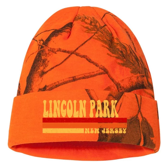 Lincoln Park New Jersey City Vintage Roots Retro 70s 80s Gift Kati - 12in Camo Beanie