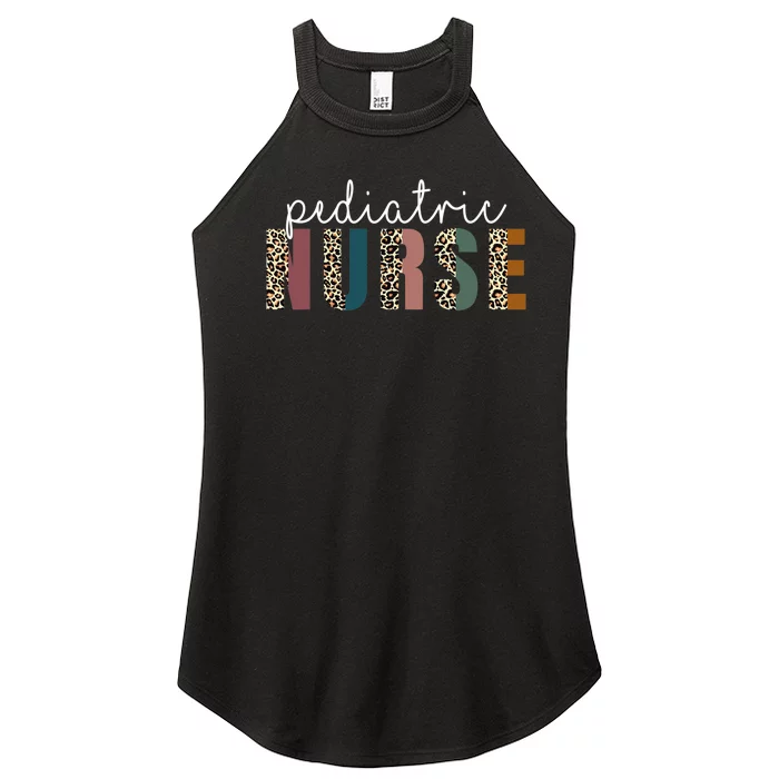 Leopard Pediatric Nurse Nursing Student Nursing School Grad Women’s Perfect Tri Rocker Tank