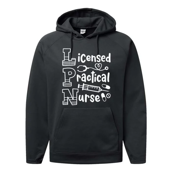 Lpn Practical Nurse Lpn Performance Fleece Hoodie