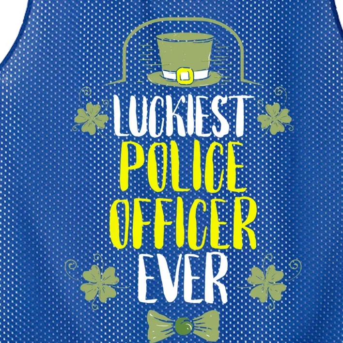 Luckiest Police Officer Ever St Patricks Day Police Officers Gift Mesh Reversible Basketball Jersey Tank