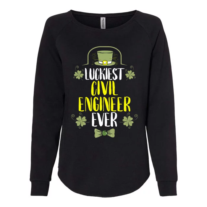 Luckiest Police Officer Ever St Patricks Day Police Officers Funny Gift Womens California Wash Sweatshirt