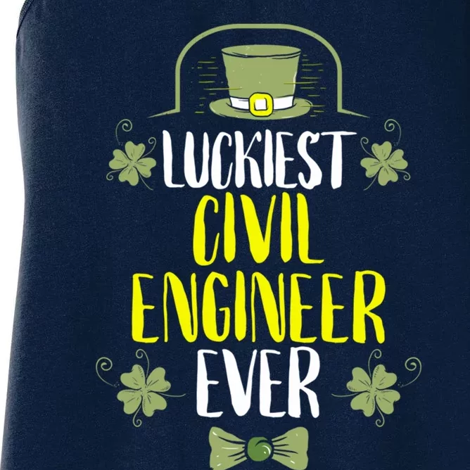 Luckiest Police Officer Ever St Patricks Day Police Officers Funny Gift Women's Racerback Tank