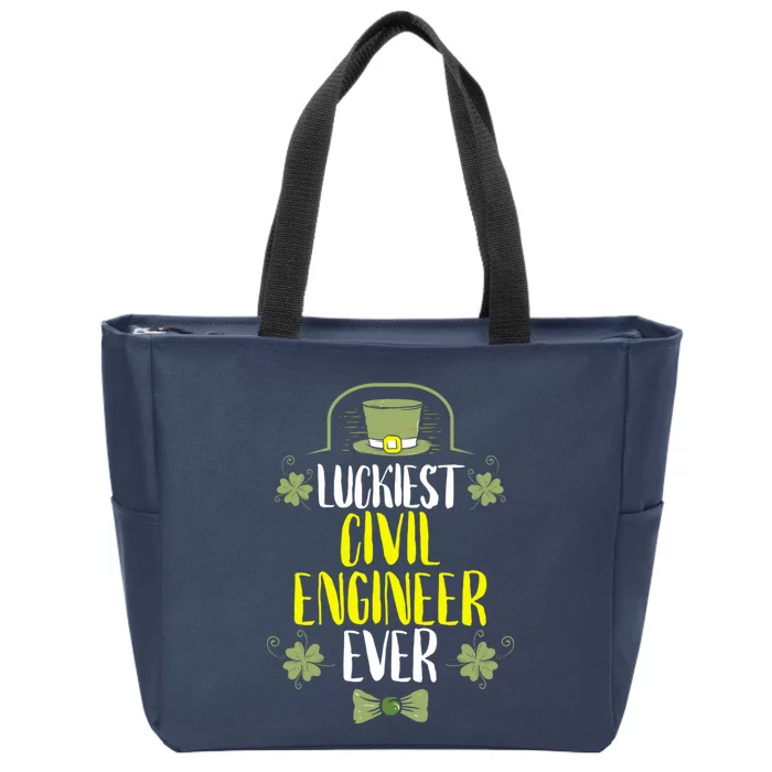 Luckiest Police Officer Ever St Patricks Day Police Officers Funny Gift Zip Tote Bag