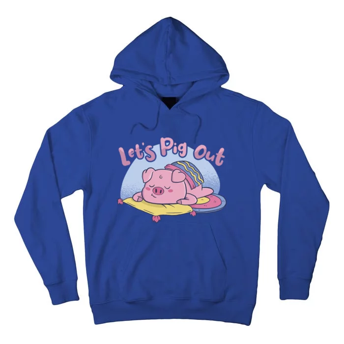 Let's Pig Out Bbq Pig Roast Barbecue Gift Tall Hoodie