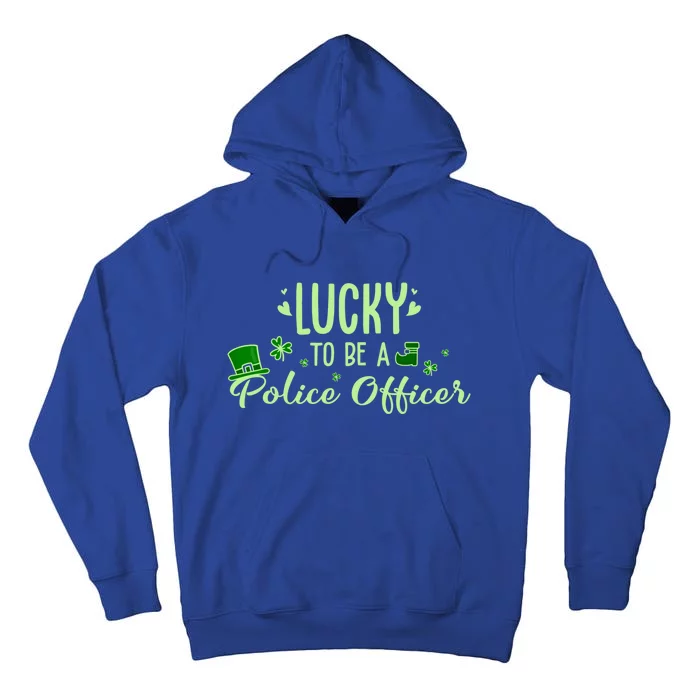 Lucky Police Officer Great Gift Cute Police Officer St Patrick Outfit Gift Tall Hoodie