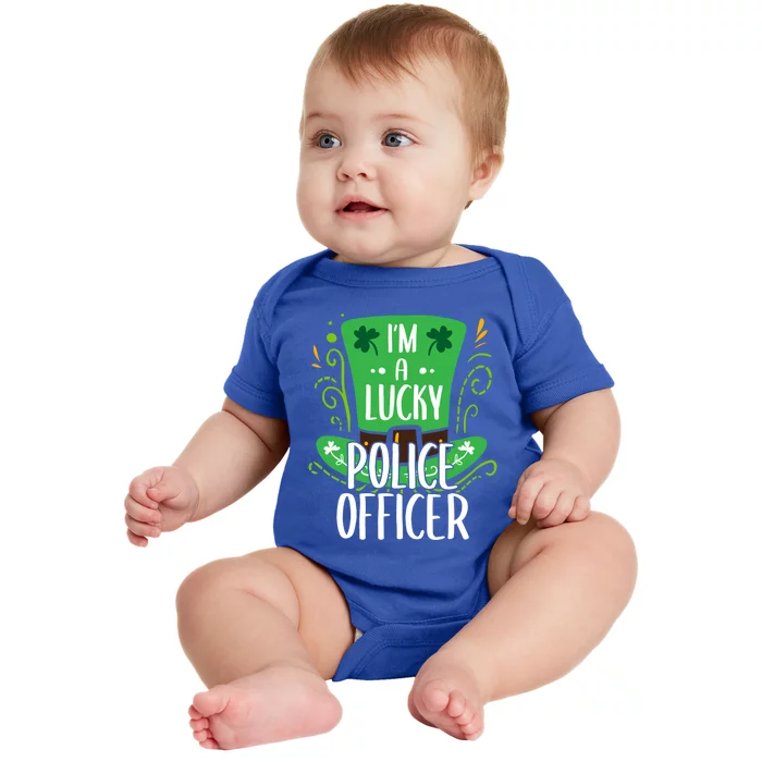 Lucky Police Officer St Patrick's Day Police Officers Cool Gift Baby Bodysuit