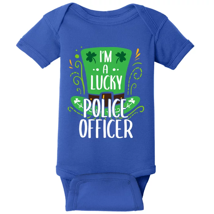 Lucky Police Officer St Patrick's Day Police Officers Cool Gift Baby Bodysuit