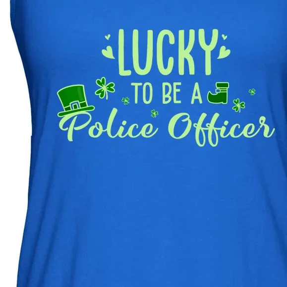 Lucky Police Officer Gift Cute Police Officer St Patrick Outfit Great Gift Ladies Essential Flowy Tank