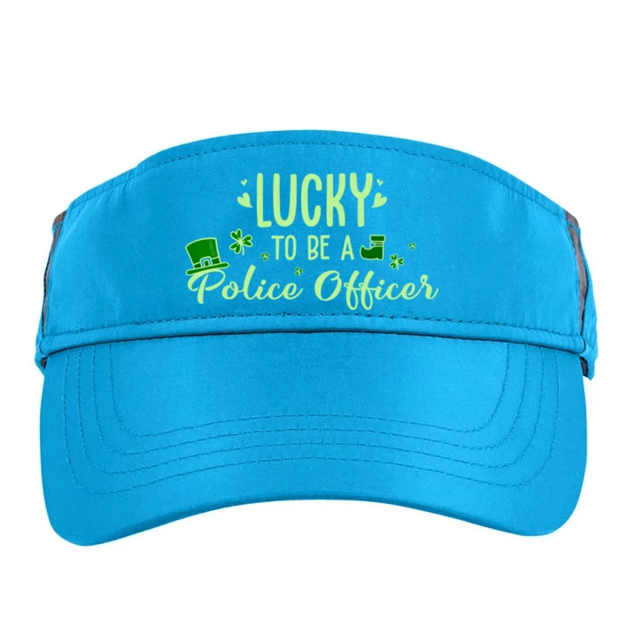 Lucky Police Officer Gift Cute Police Officer St Patrick Outfit Great Gift Adult Drive Performance Visor