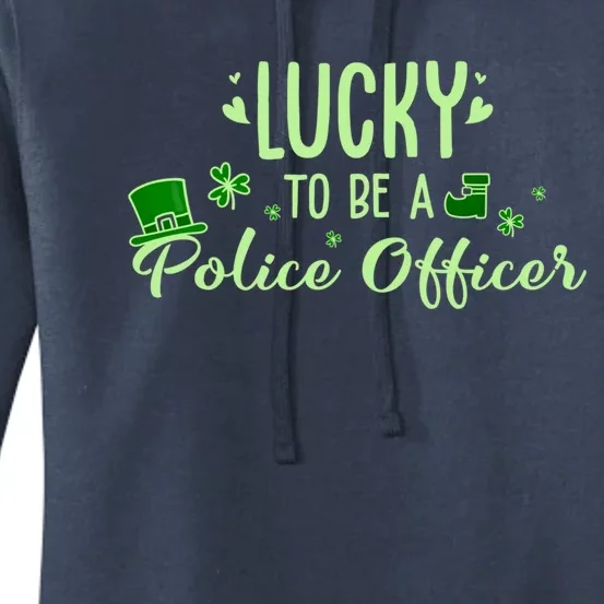 Lucky Police Officer Gift Cute Police Officer St Patrick Outfit Great Gift Women's Pullover Hoodie