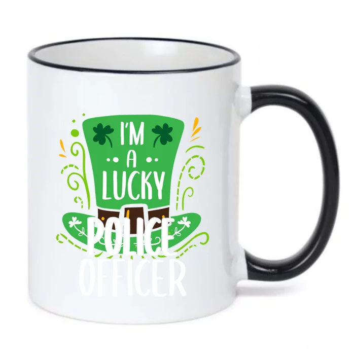 Lucky Police Officer St Patrick's Day Police Officers Cool Gift Black Color Changing Mug