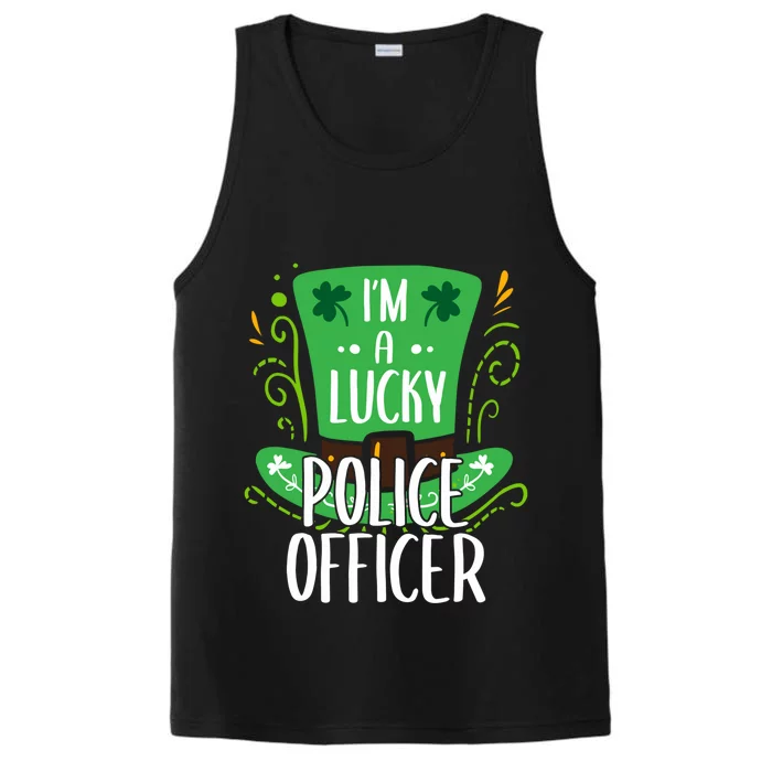 Lucky Police Officer St Patrick's Day Police Officers Cool Gift Performance Tank