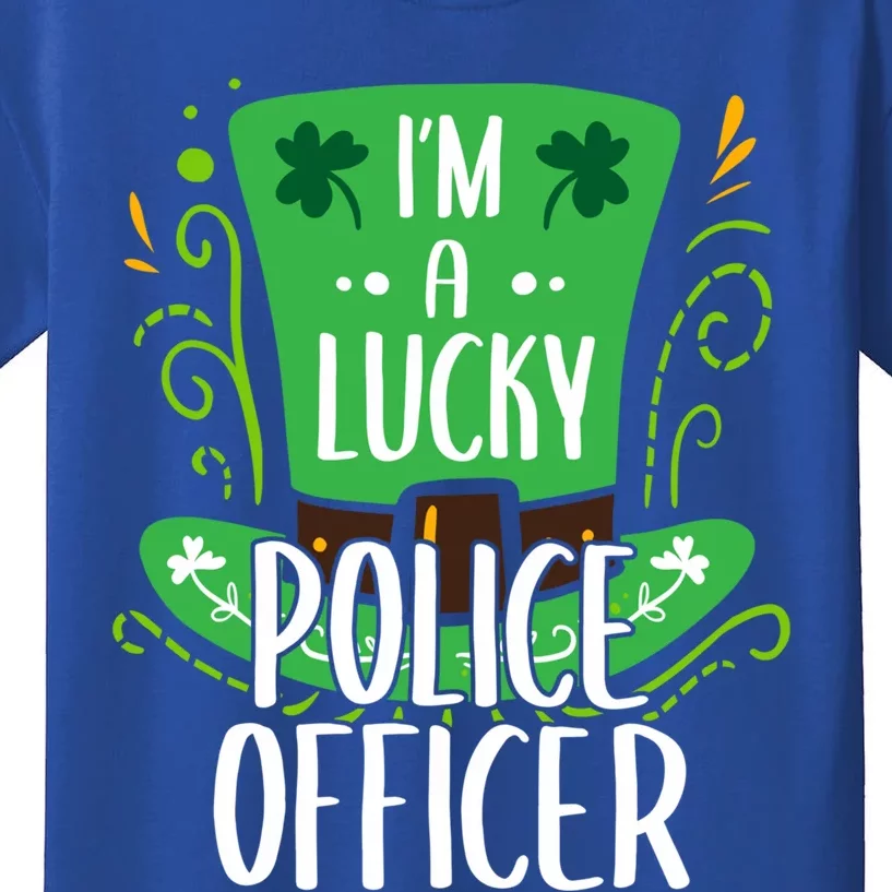 Lucky Police Officer St Patrick's Day Police Officers Cool Gift Kids T-Shirt