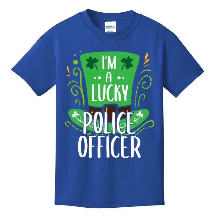 Lucky Police Officer St Patrick's Day Police Officers Cool Gift Kids T-Shirt