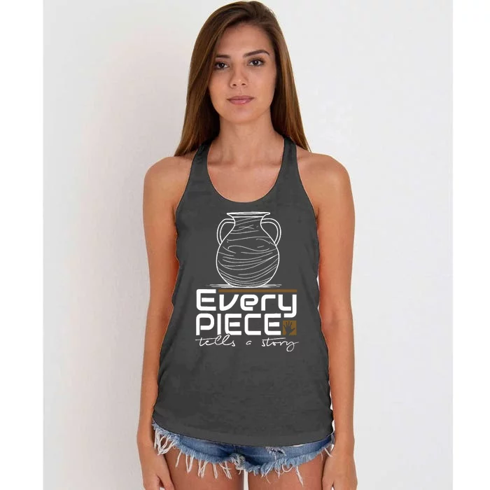 Lovable Pieces Of Clay Of Pottery Women's Knotted Racerback Tank