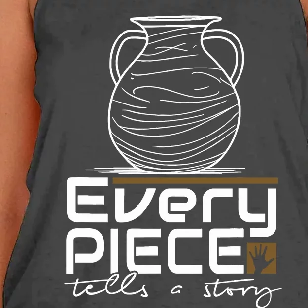 Lovable Pieces Of Clay Of Pottery Women's Knotted Racerback Tank