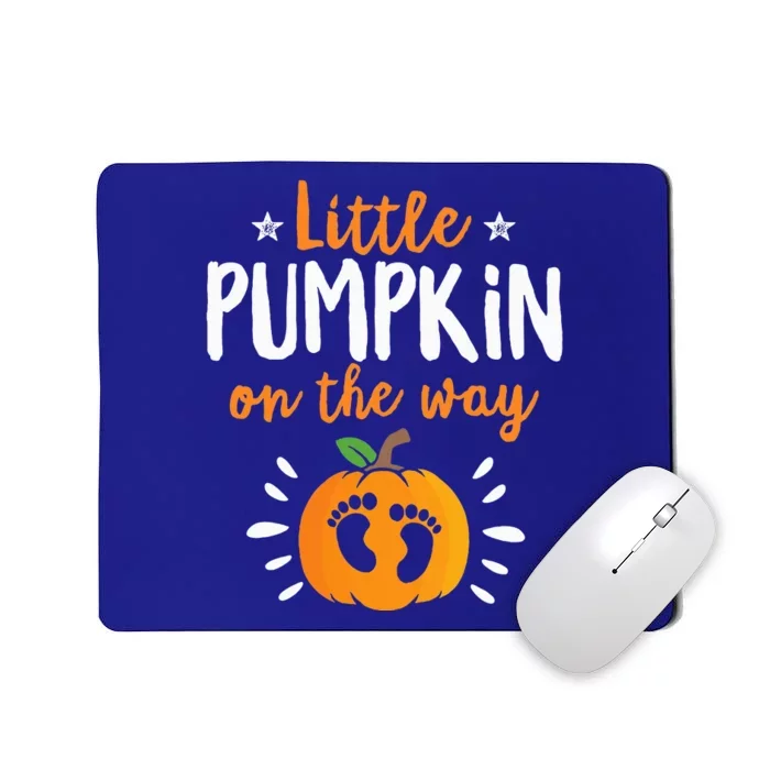 Little Pumpkin On The Way Pregnancy Announcement Halloween Mousepad