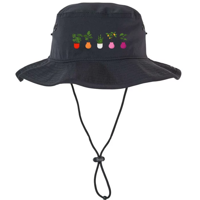 Lesbian Plants Pride Flag Sapphic Art Wlw Subtle Queer Legacy Cool Fit Booney Bucket Hat